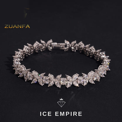 Iced Out Gold Plated Moissanite Tennis Bracelet