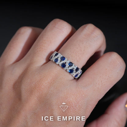 Iced Out 925 Silver Moissanite Engagement Ring