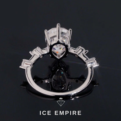 Iced Out 925 Silver Moissanite Wedding Band