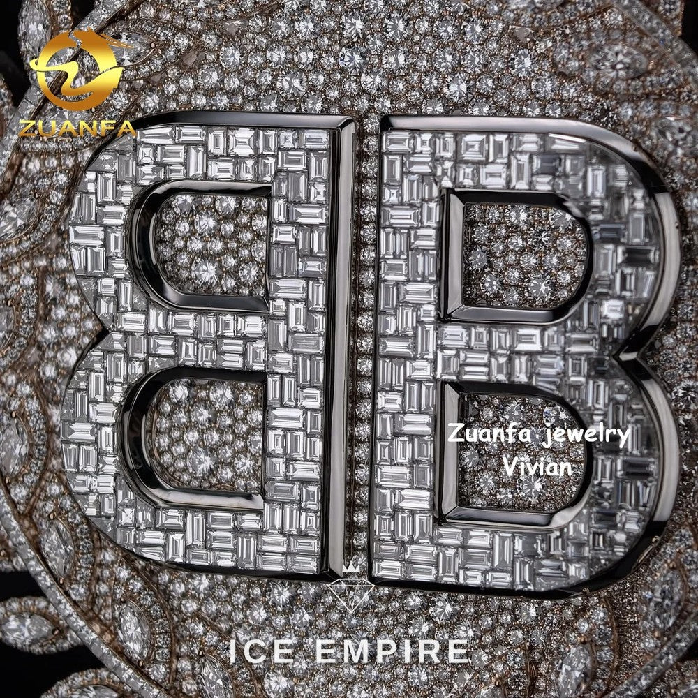Iced Out 925 Silver Pendant