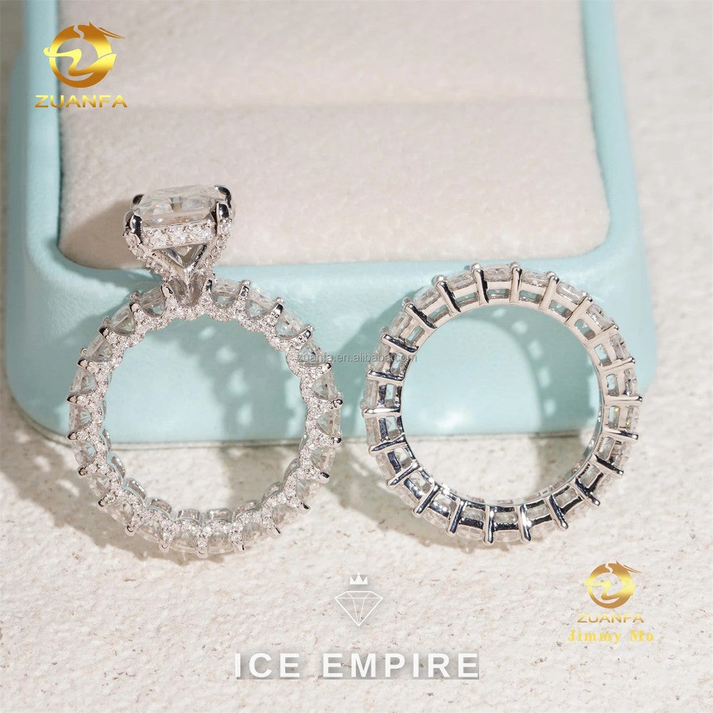 Iced Out 14K Gold Moissanite Ring