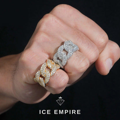 Iced Out 925 Silver Moissanite Ring