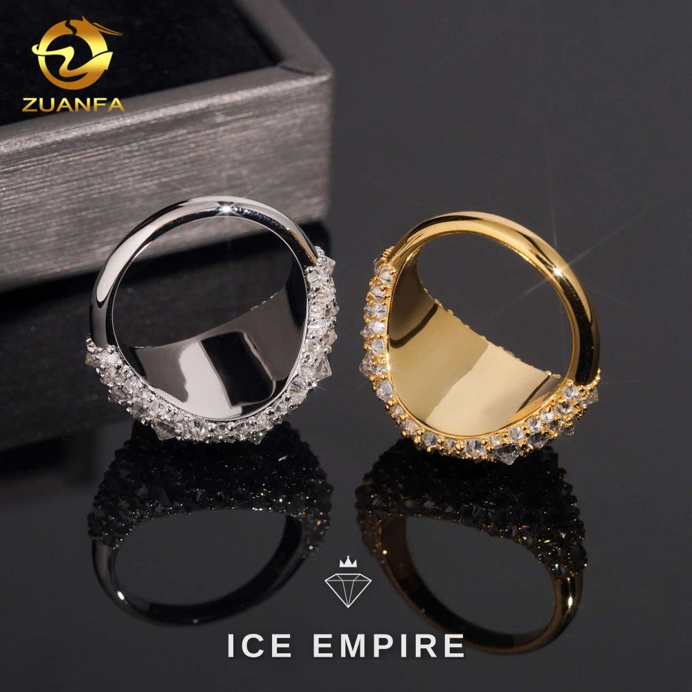Iced Out 925 Silver Moissanite Ring
