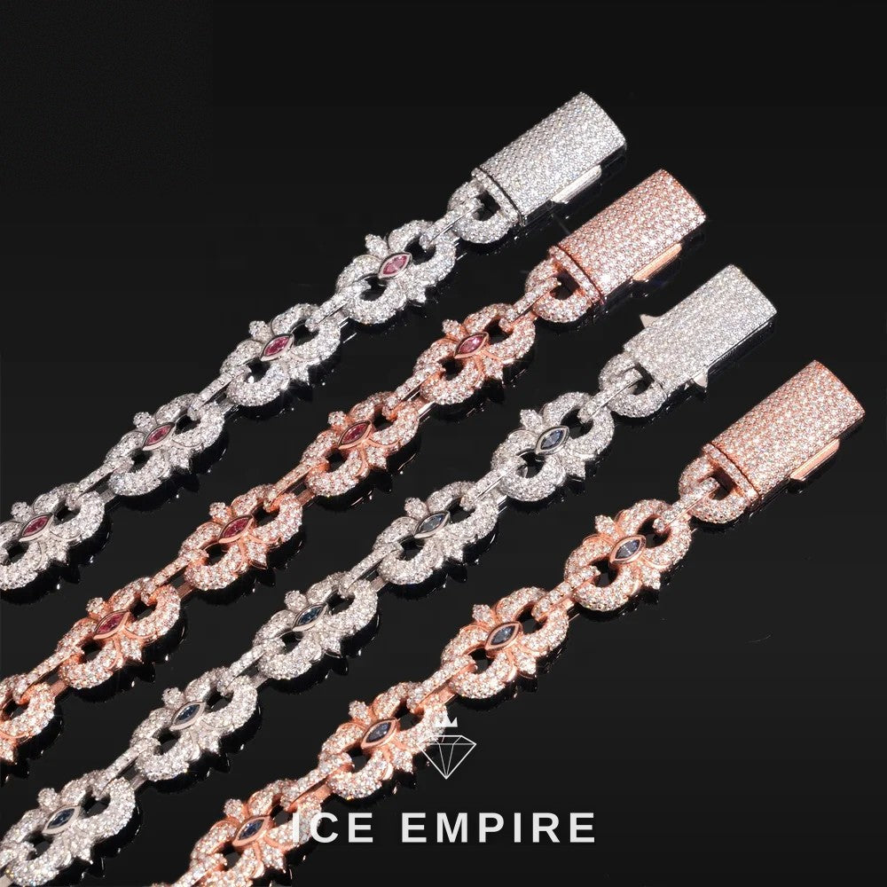 Iced Out Rose Gold Plated Moissanite Bracelet