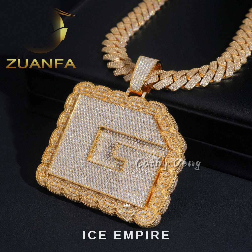 Iced Out Rose Gold Plated Pendant