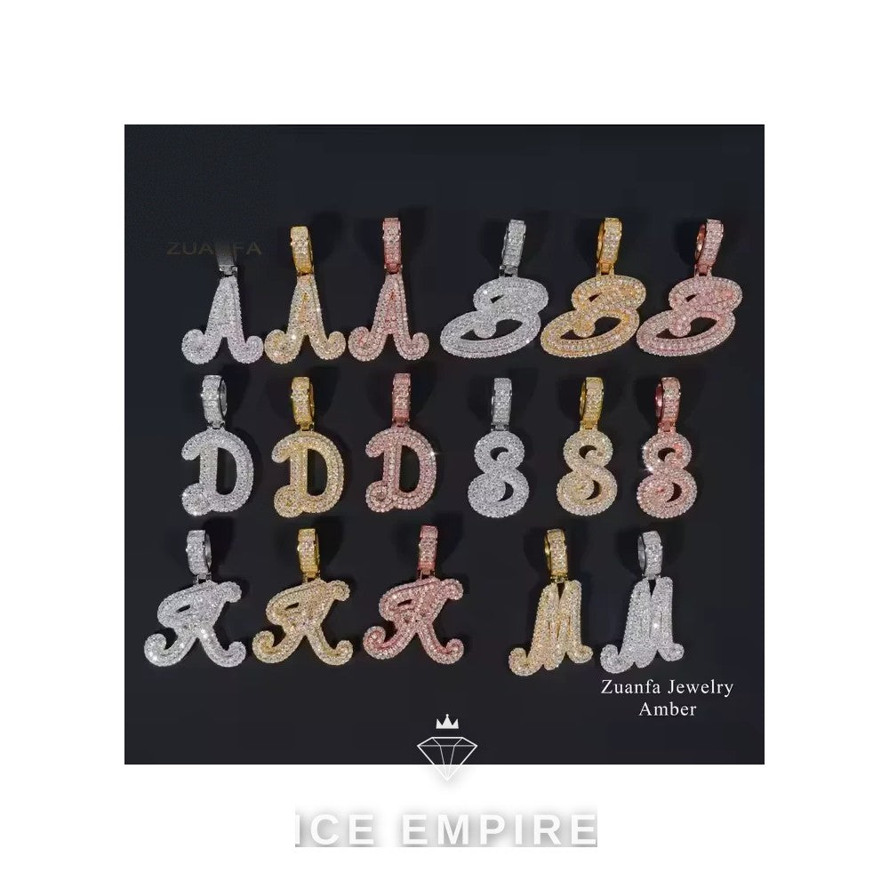 Iced Out Baguette Rose Gold Plated Moissanite Cuban Chain