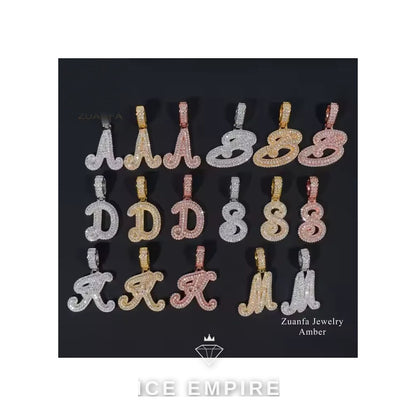 Iced Out Baguette Rose Gold Plated Moissanite Cuban Chain
