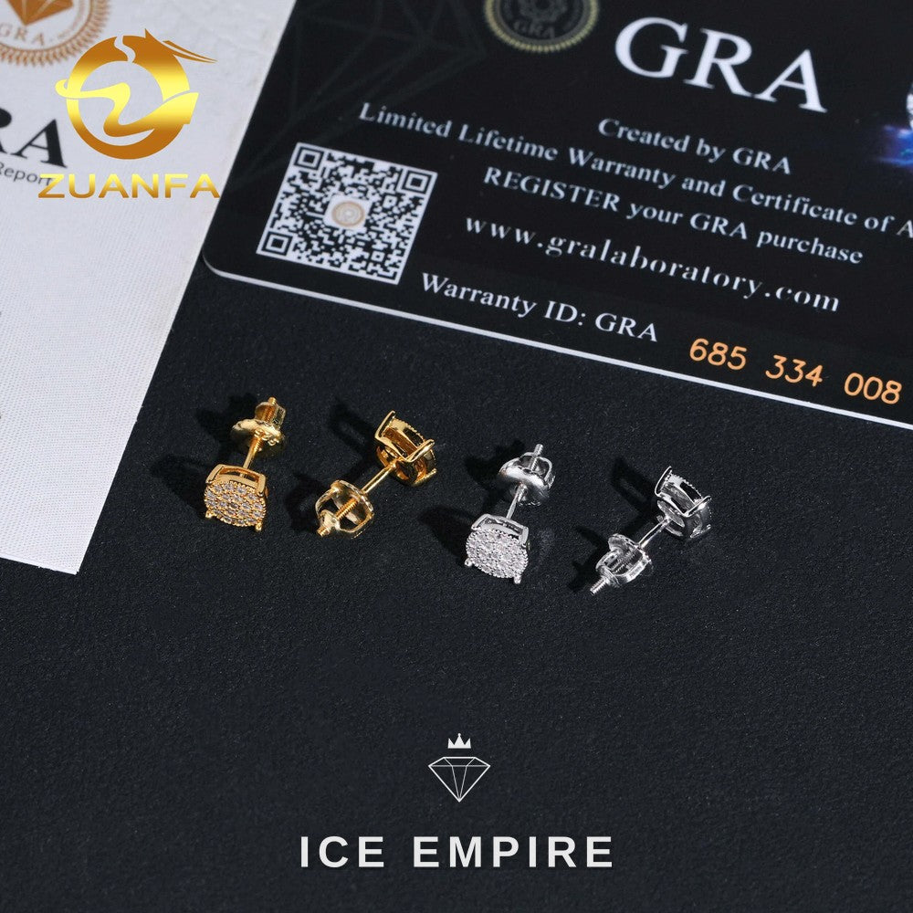 Iced Out Gold Plated Moissanite Earrings