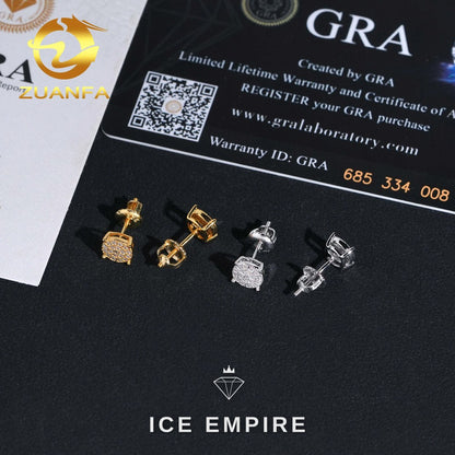 Iced Out Gold Plated Moissanite Earrings
