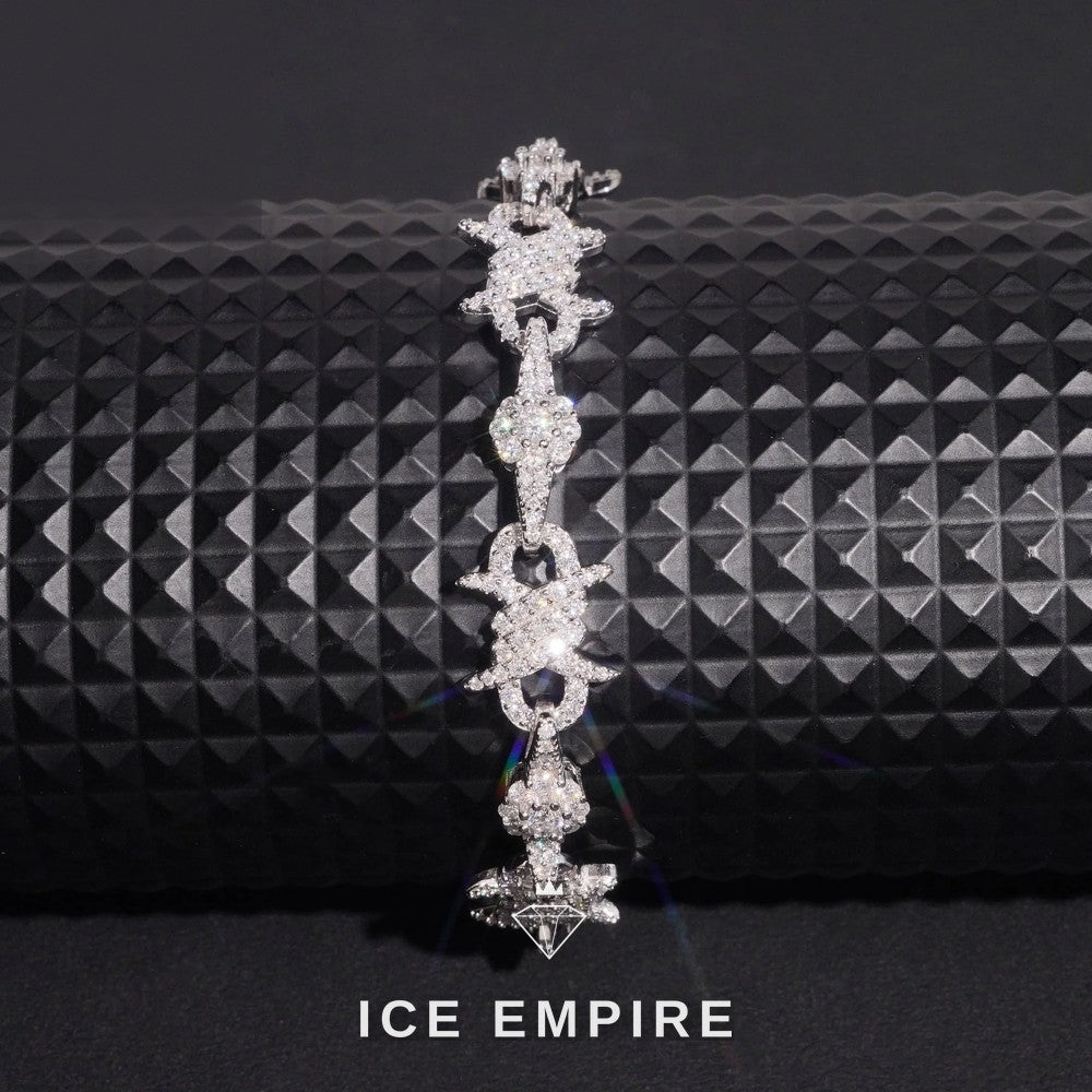 Iced Out 925 Silver Moissanite Cuban Chain