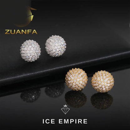 Iced Out 925 Silver Moissanite Earrings