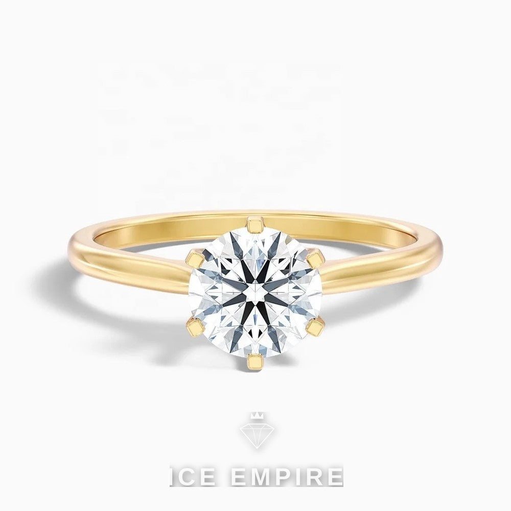 Iced Out 10K Gold Lab Grown Diamond Engagement Ring