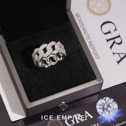 Iced Out 925 Silver Moissanite Cuban Chain