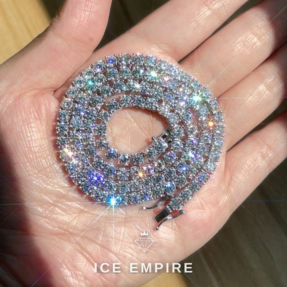Iced Out Rose Gold Plated Moissanite Cuban Chain