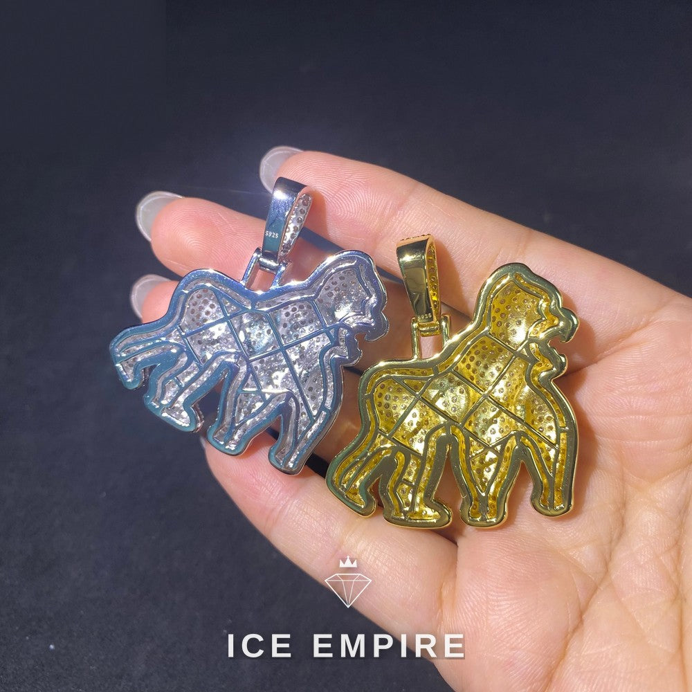 Iced Out Rose Gold Plated Moissanite Pendant