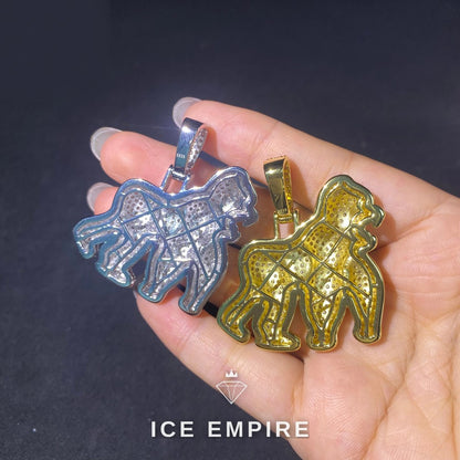 Iced Out Rose Gold Plated Moissanite Pendant