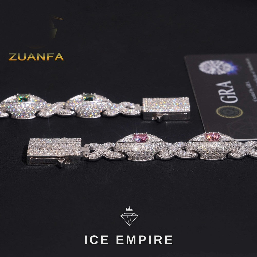 Iced Out 925 Silver Moissanite Bracelet