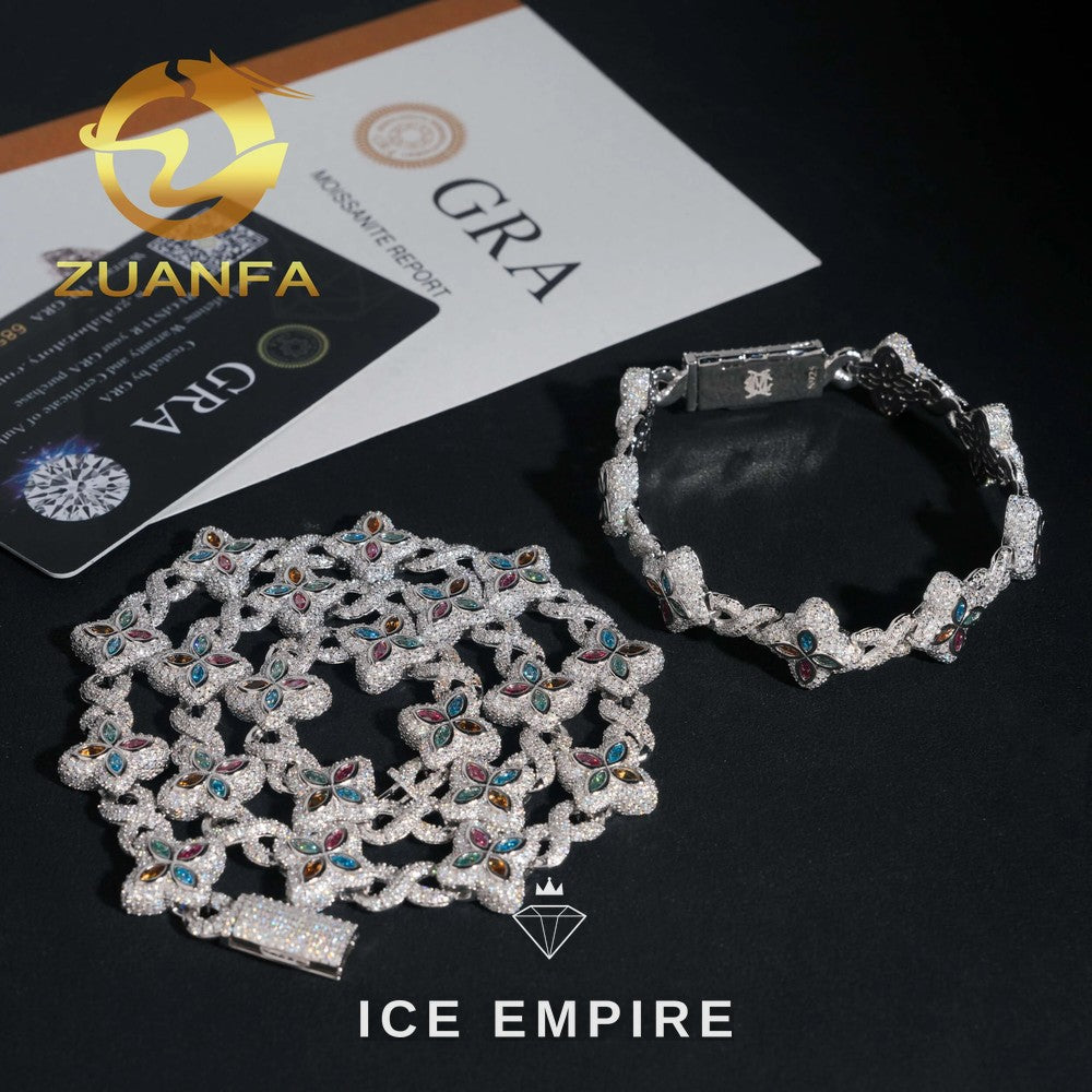 Iced Out Gold Plated Moissanite Cuban Chain