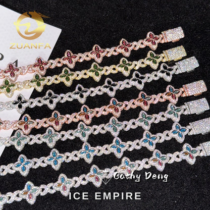 Iced Out Rose Gold Plated Moissanite Cuban Chain
