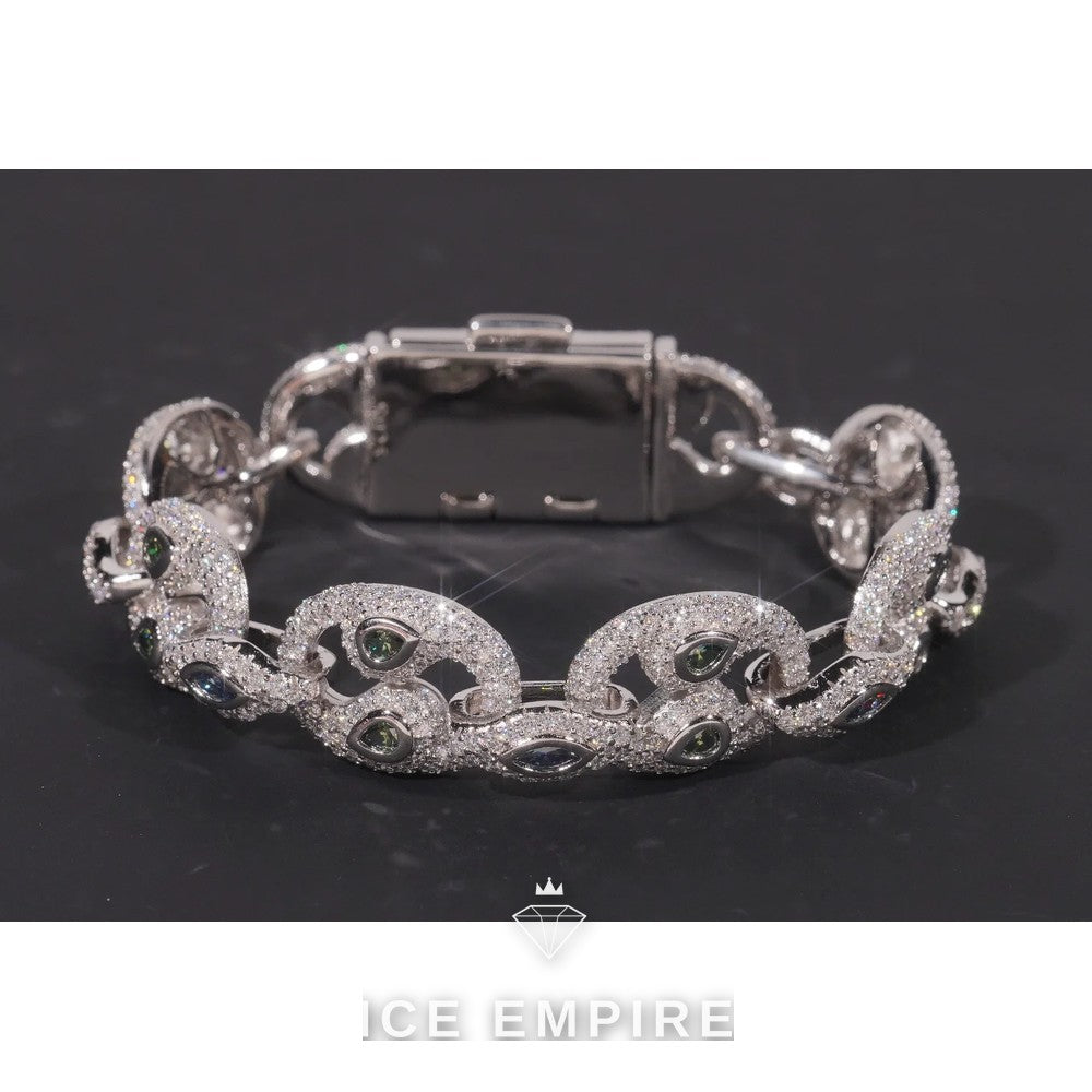 Iced Out 925 Silver Moissanite Cuban Chain
