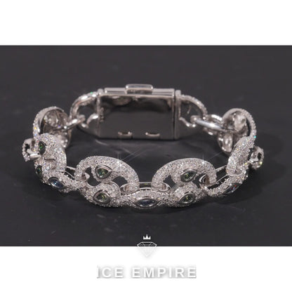 Iced Out 925 Silver Moissanite Cuban Chain