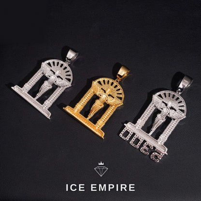 Iced Out Rose Gold Plated Moissanite Pendant