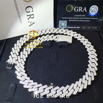 Iced Out Rose Gold Plated Moissanite Cuban Chain