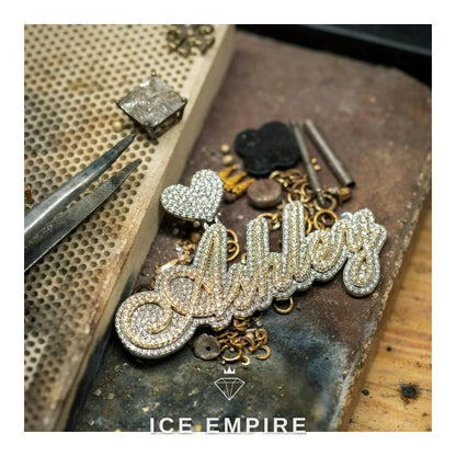 Iced Out Baguette Rose Gold Plated Pendant