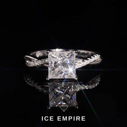 Iced Out Gold Plated Moissanite Wedding Band