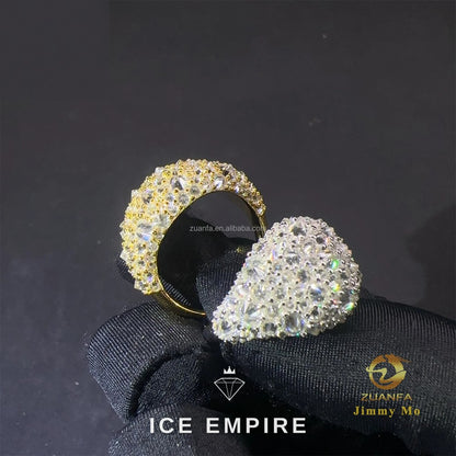 Iced Out Gold Plated Moissanite Ring