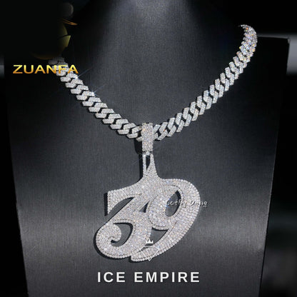 Iced Out Baguette Rose Gold Plated Moissanite Pendant