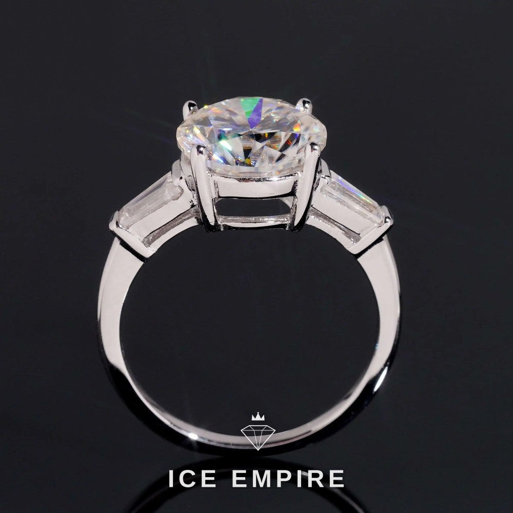 Iced Out Rose Gold Plated Moissanite Wedding Band
