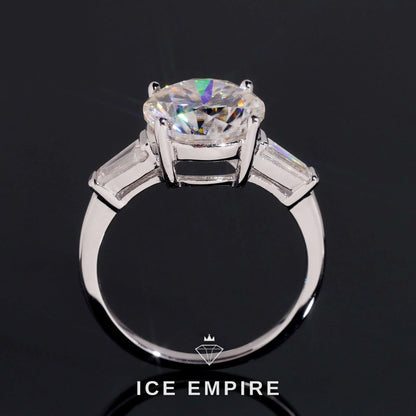 Iced Out Rose Gold Plated Moissanite Wedding Band