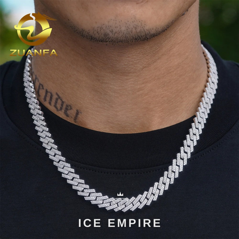 Iced Out Rose Gold Plated Moissanite Cuban Chain
