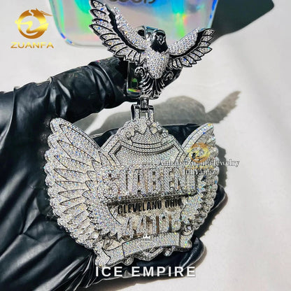 Iced Out Cross 925 Silver Pendant