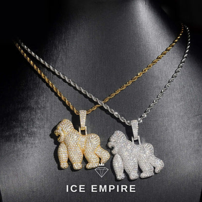 Iced Out Rose Gold Plated Pendant