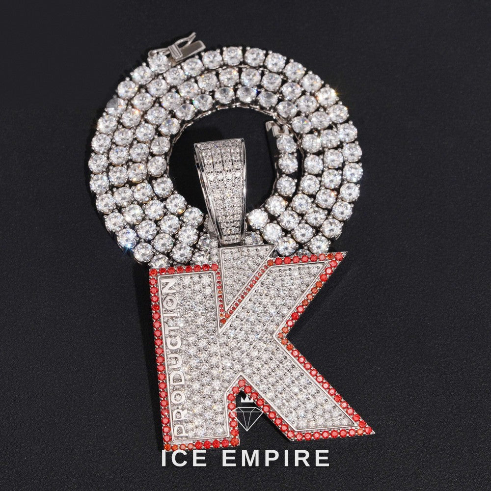 Iced Out Rose Gold Plated Moissanite Pendant