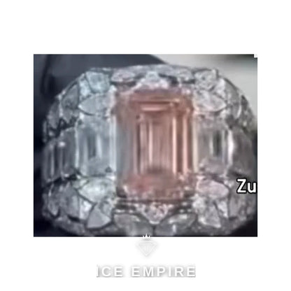Iced Out 925 Silver Moissanite Ring