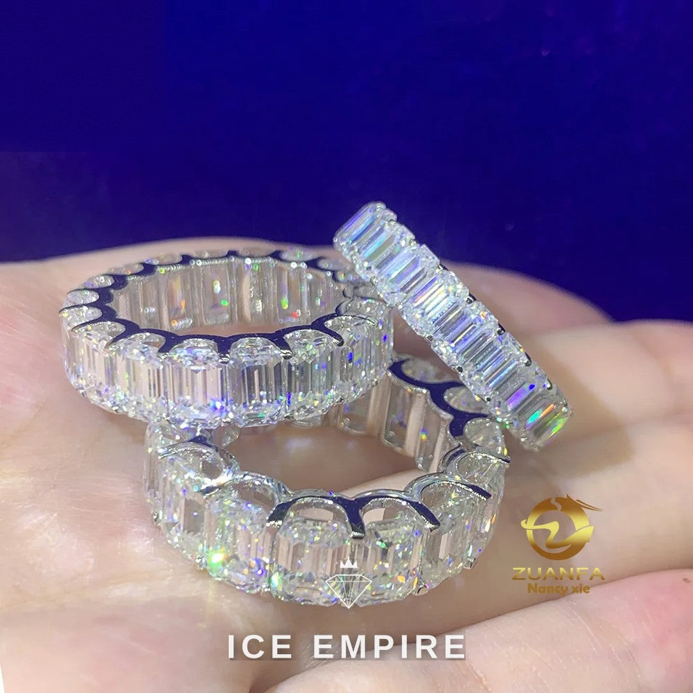 Iced Out Gold Plated Moissanite Engagement Ring