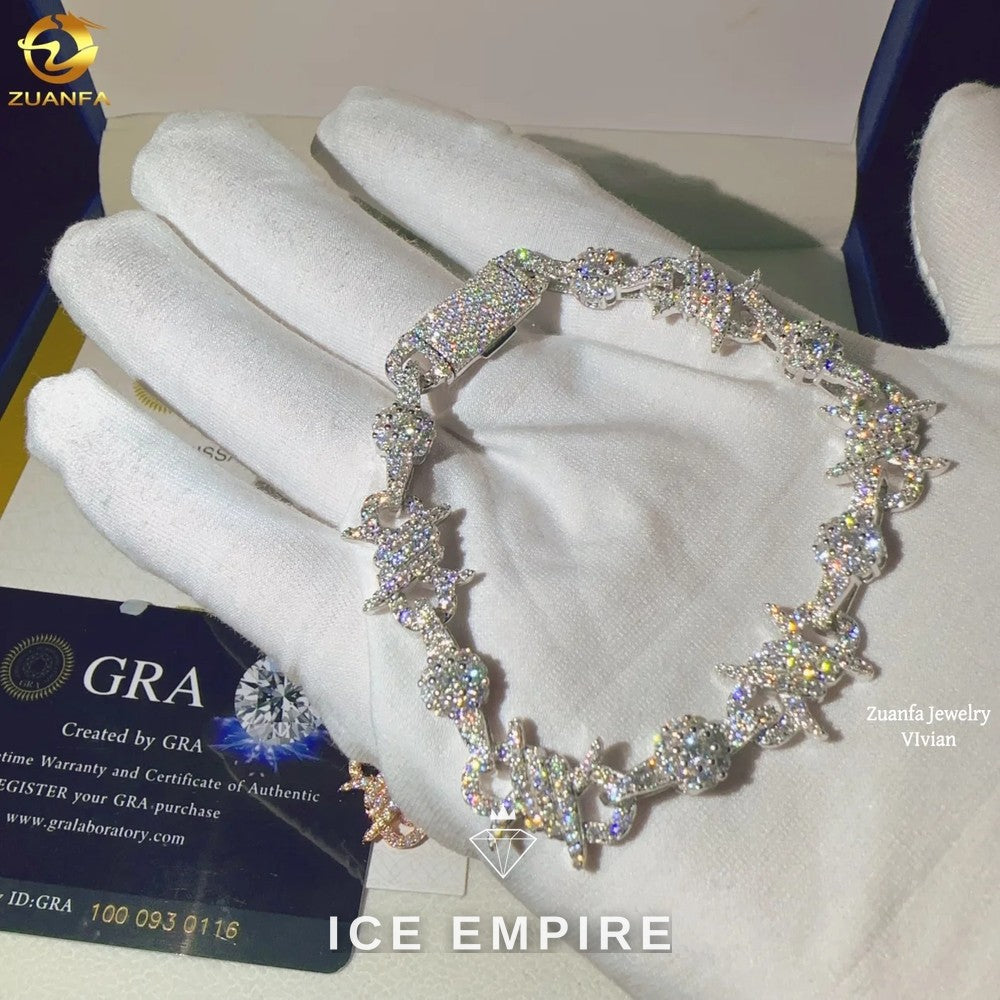 Iced Out Rose Gold Plated Moissanite Cuban Chain