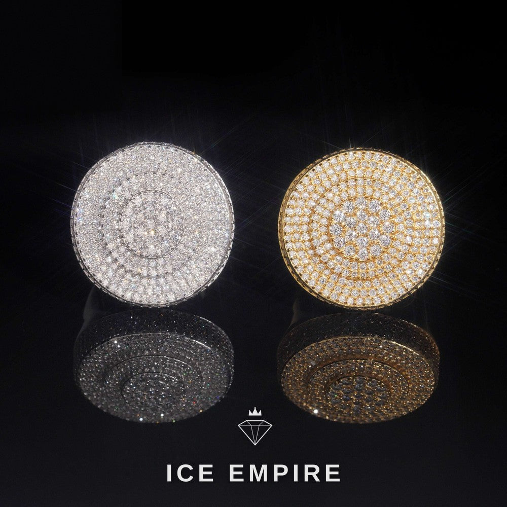 Iced Out Rose Gold Plated Moissanite Ring