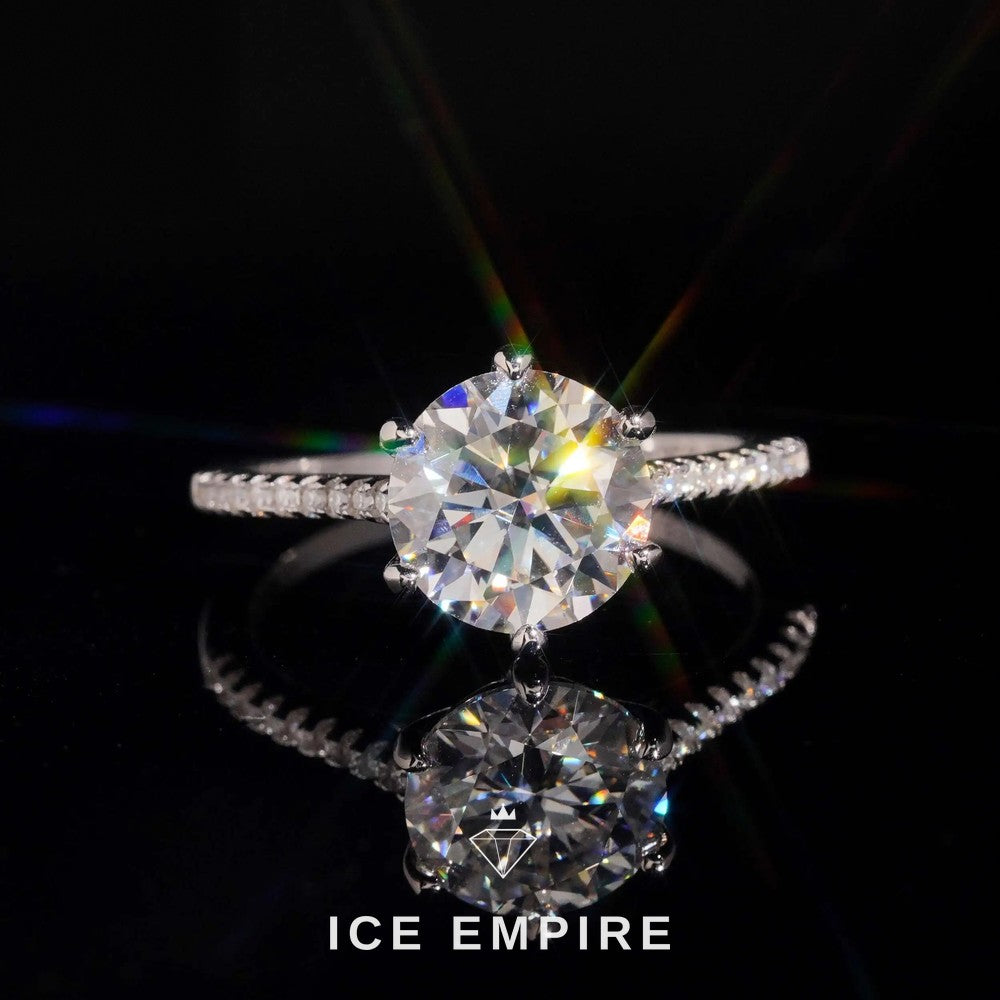 Iced Out Gold Plated Moissanite Wedding Band
