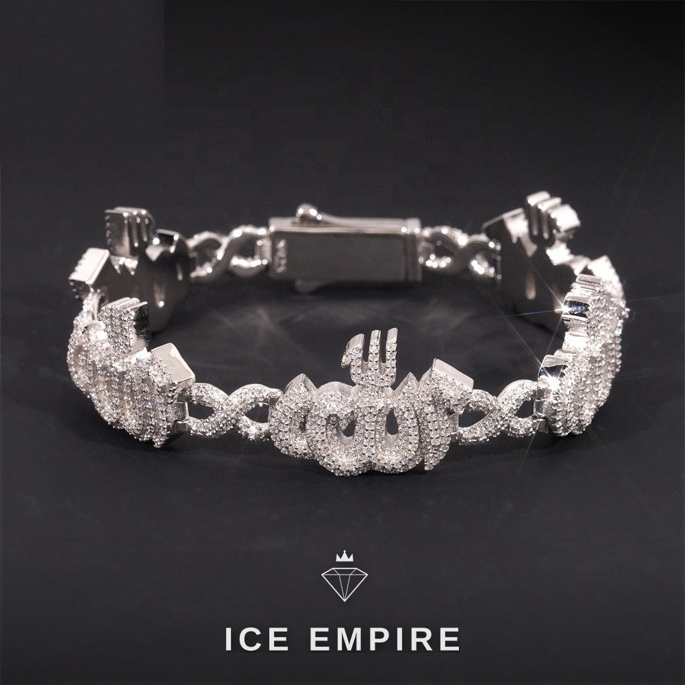 Iced Out Rose Gold Plated Moissanite Bracelet