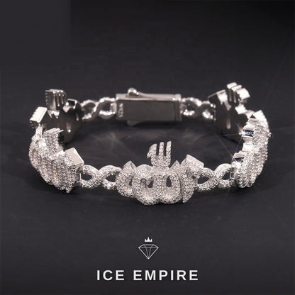 Iced Out Rose Gold Plated Moissanite Bracelet