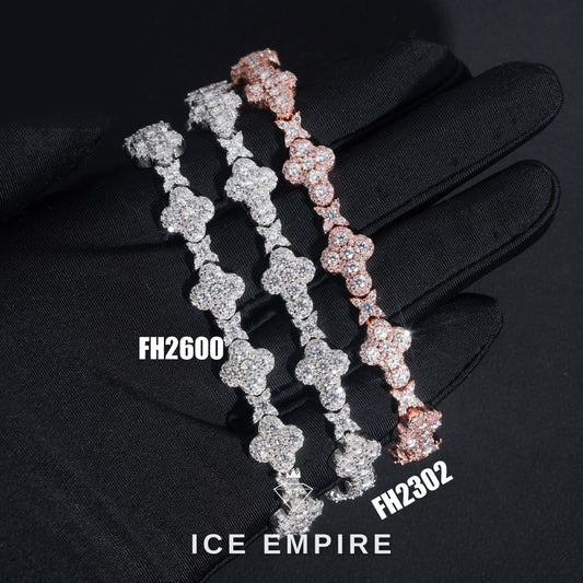 Iced Out Cross Rose Gold Plated Moissanite Cuban Chain