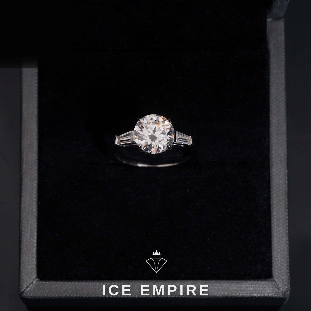 Iced Out Gold Plated Moissanite Wedding Band