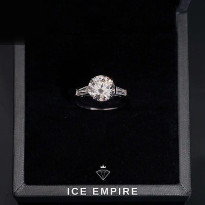 Iced Out Gold Plated Moissanite Wedding Band