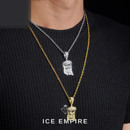 Iced Out Rose Gold Plated Moissanite Pendant