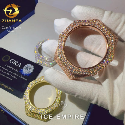 Iced Out 925 Silver Moissanite Watch