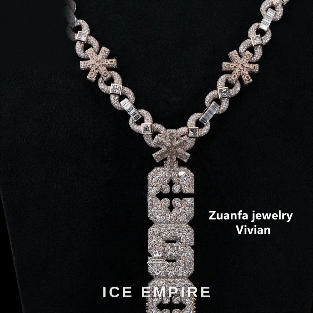Iced Out 925 Silver Pendant